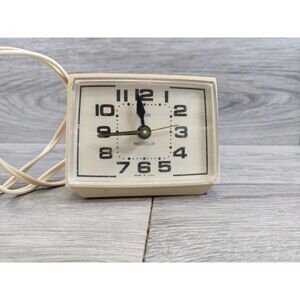 Westclox Dialite VTG Electric Alarm Clock Model 22090-22540 Made in USA-Works